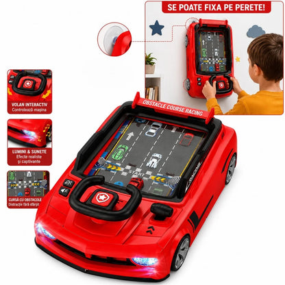 Simulator Auto Interactiv 39.3x24x13.9cm, Masina Interactiva de Politie cu Volan, Lumini si Sunete